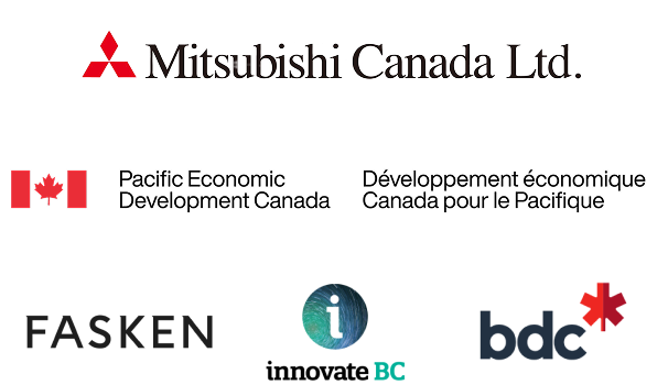 BDC, Innovate BC, Fasken, PacifiCan, and Mitsubishi Canada Ltd. logos